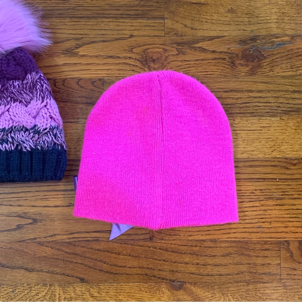 Girls Winter Hats Beanies JoJo Siwa girls' pink winter beanie hat w/ purple bow - Picture 9 of 11